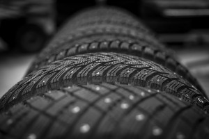 Image of studded tyres.
