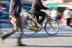 cyclist in motion